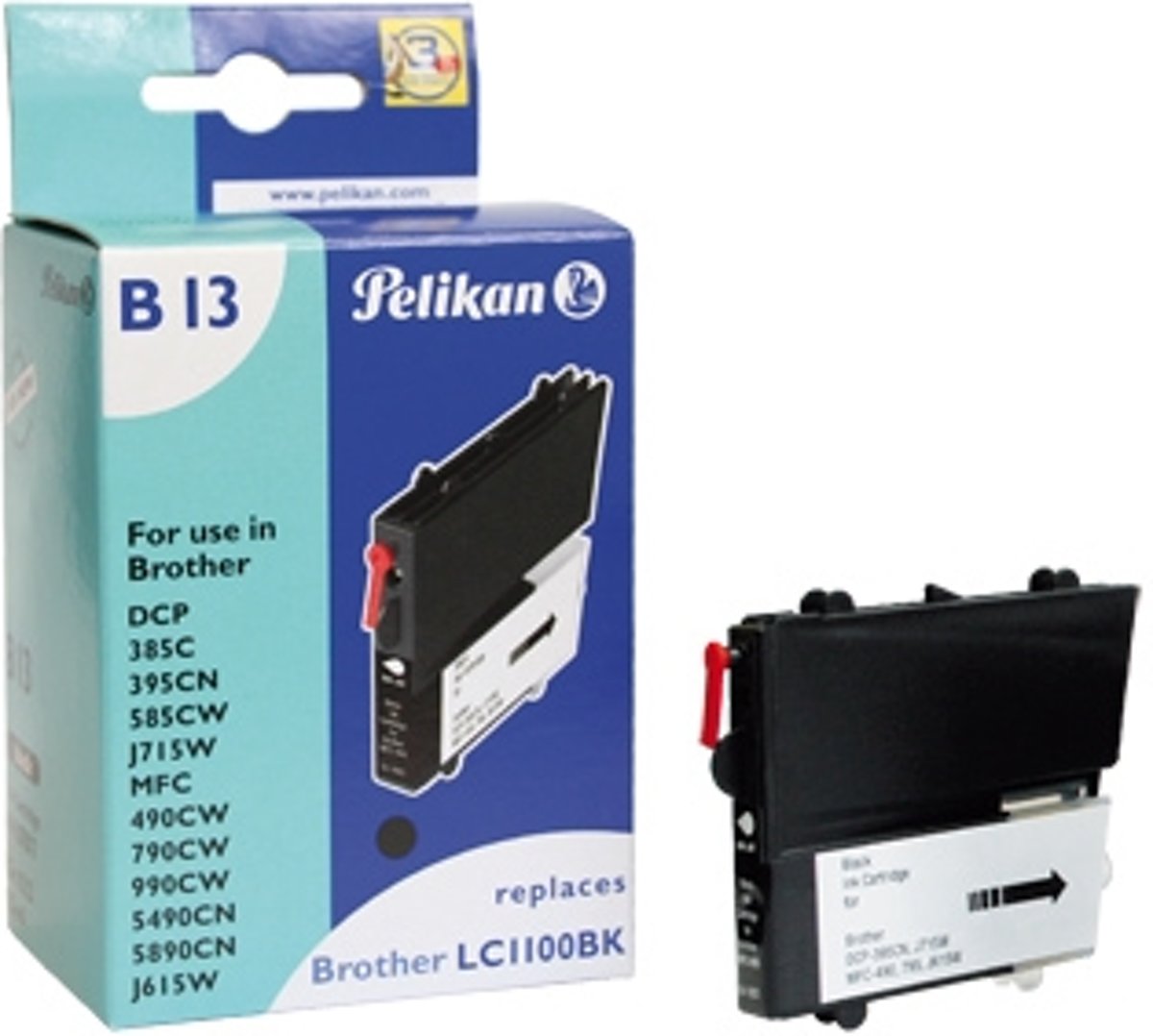 Pelikan LC1100bk Zwart inktcartridge