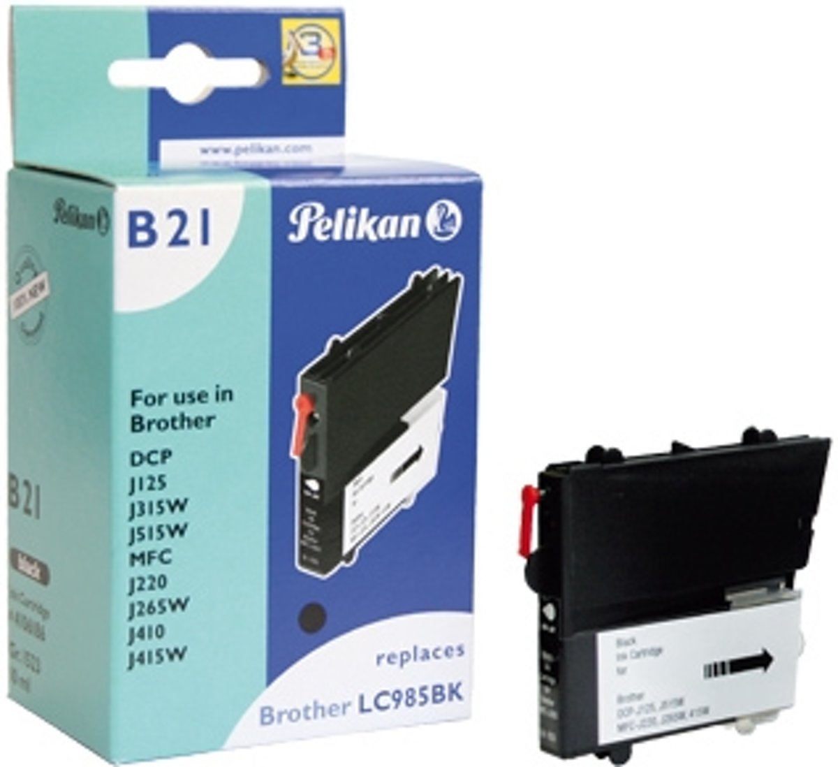 Pelikan LC985bk inktcartridge Zwart 1 stuk(s)