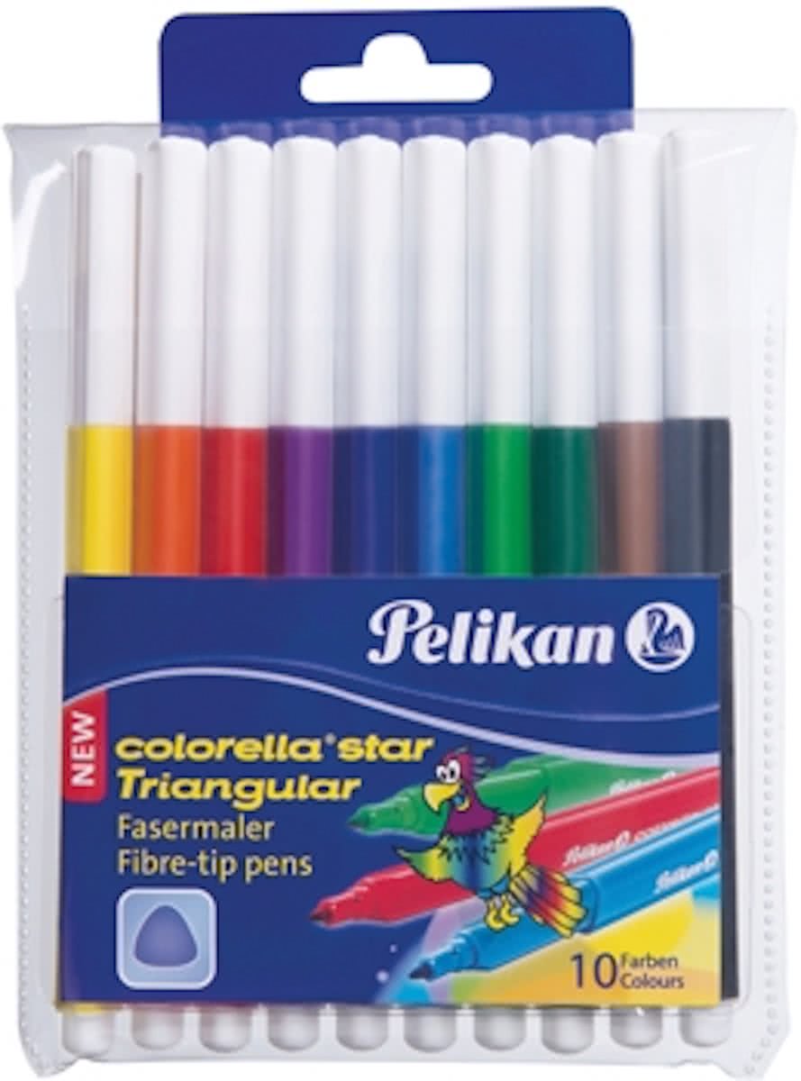 Pelikan viltstift Colorella Star Triangular 10 stiften