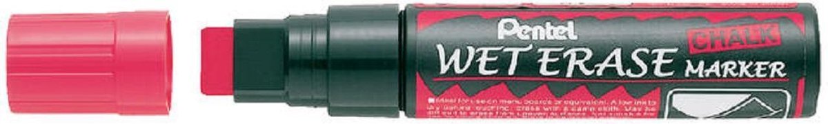 KRIJTSTIFT PENTEL SMW56 WET ERASE BLOK 8-16MM ROOD