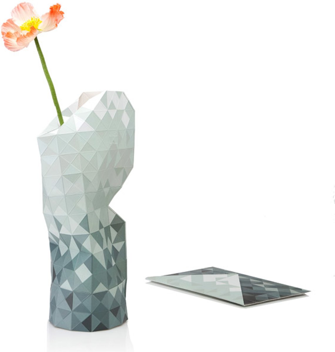 Pepe Heykoop Paper vase cover - Dutch designvaas - grijs verloop