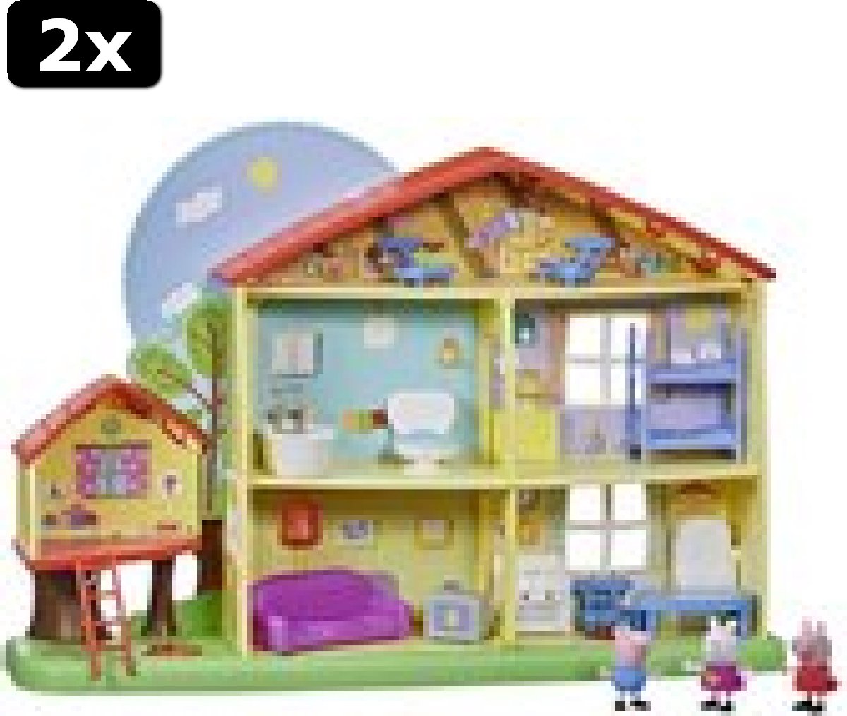 2x Peppa Pig - Peppas Day To Night Feature House - speelfiguur (Engelstalig)