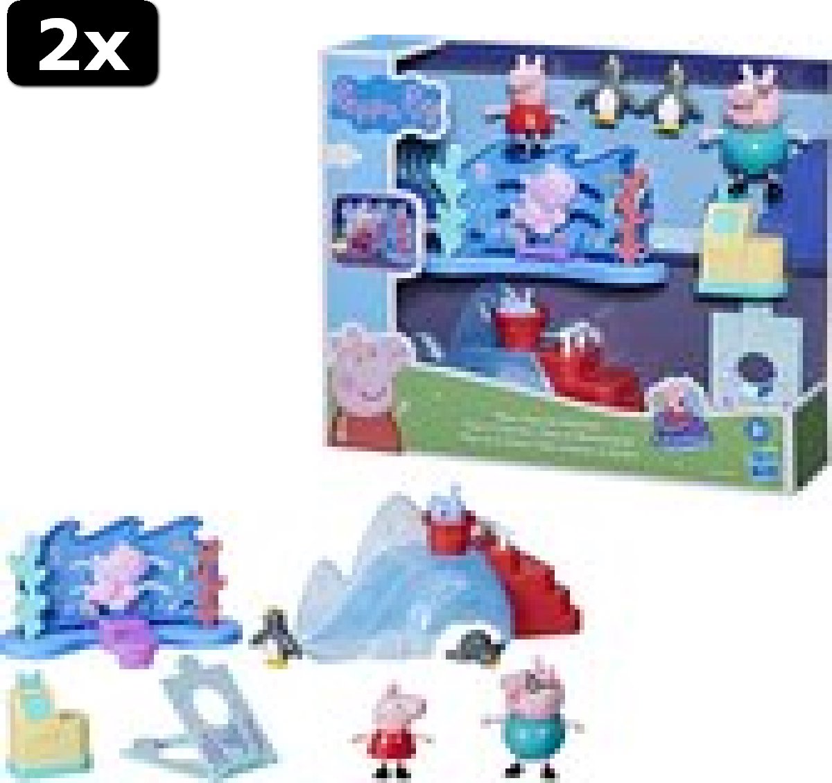 2x Peppa Pig Aquarium - Speelfigurenset