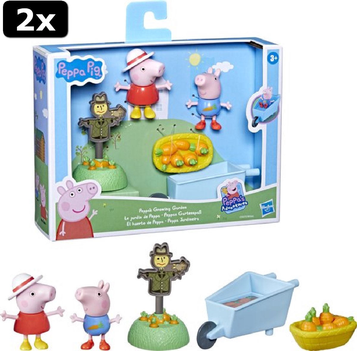 2x Peppa Pig Bloeiende Tuin - Speelfigurenset