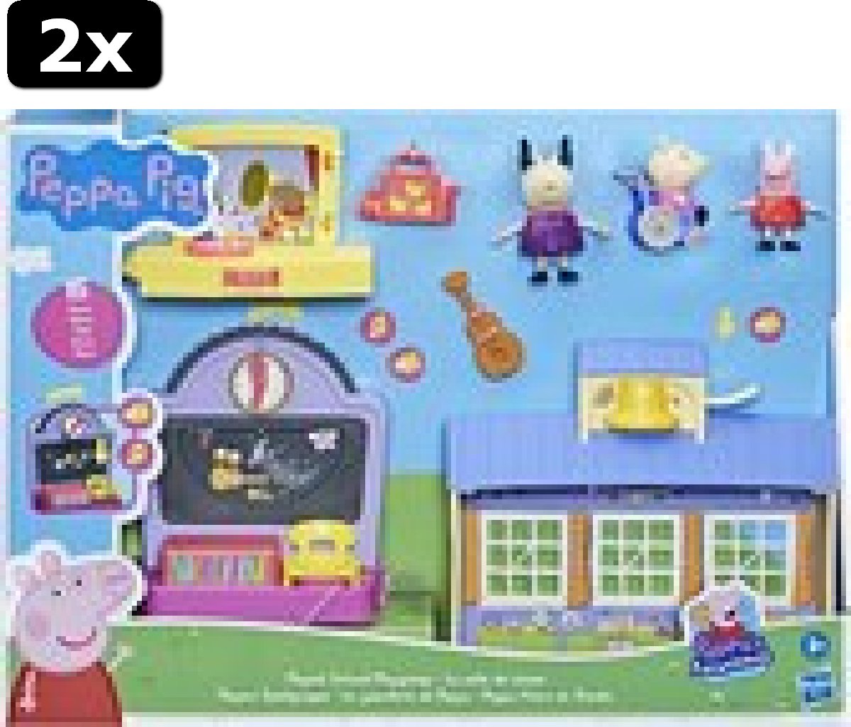 2x Peppa Pig School Speelset - Speelfiguur