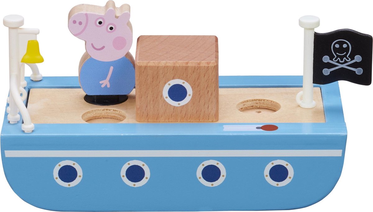 Peppa Pig - Houten boot met 1 personage