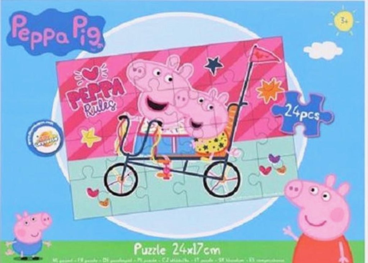 Peppa Pig Puzzel - Peppa Rules - 24 Stuks - 24 x 17 cm