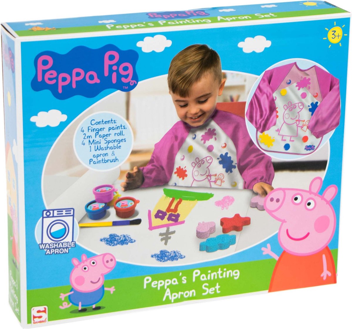 Peppa Pig Schilderset met schort en vingerverf