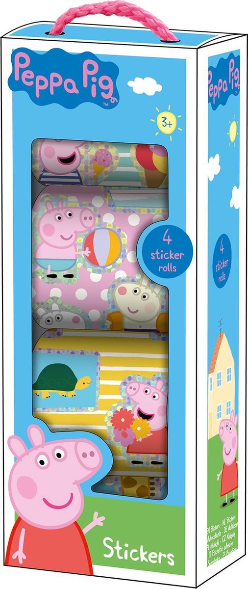 Peppa Pig Stickers - Stickerbox - Stickerrollen - 4 rollen