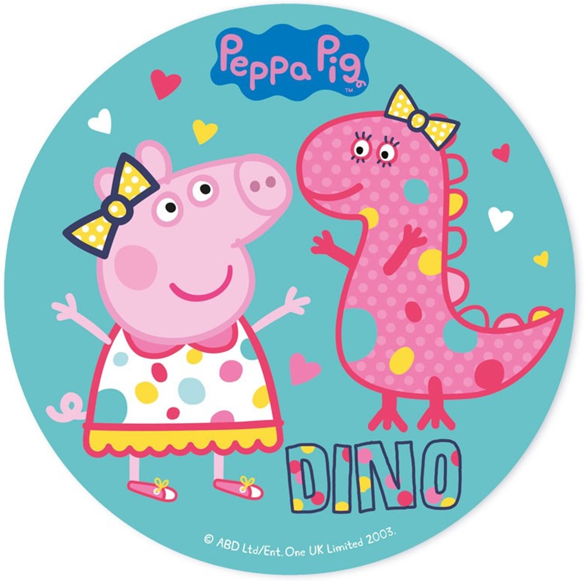 Peppa Pig™ eetbare schijf willekeurig - Feestdecoratievoorwerp