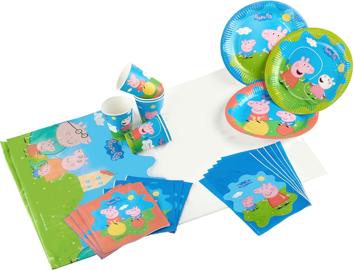 Peppa Pig™ verjaardag set - Feestdecoratievoorwerp