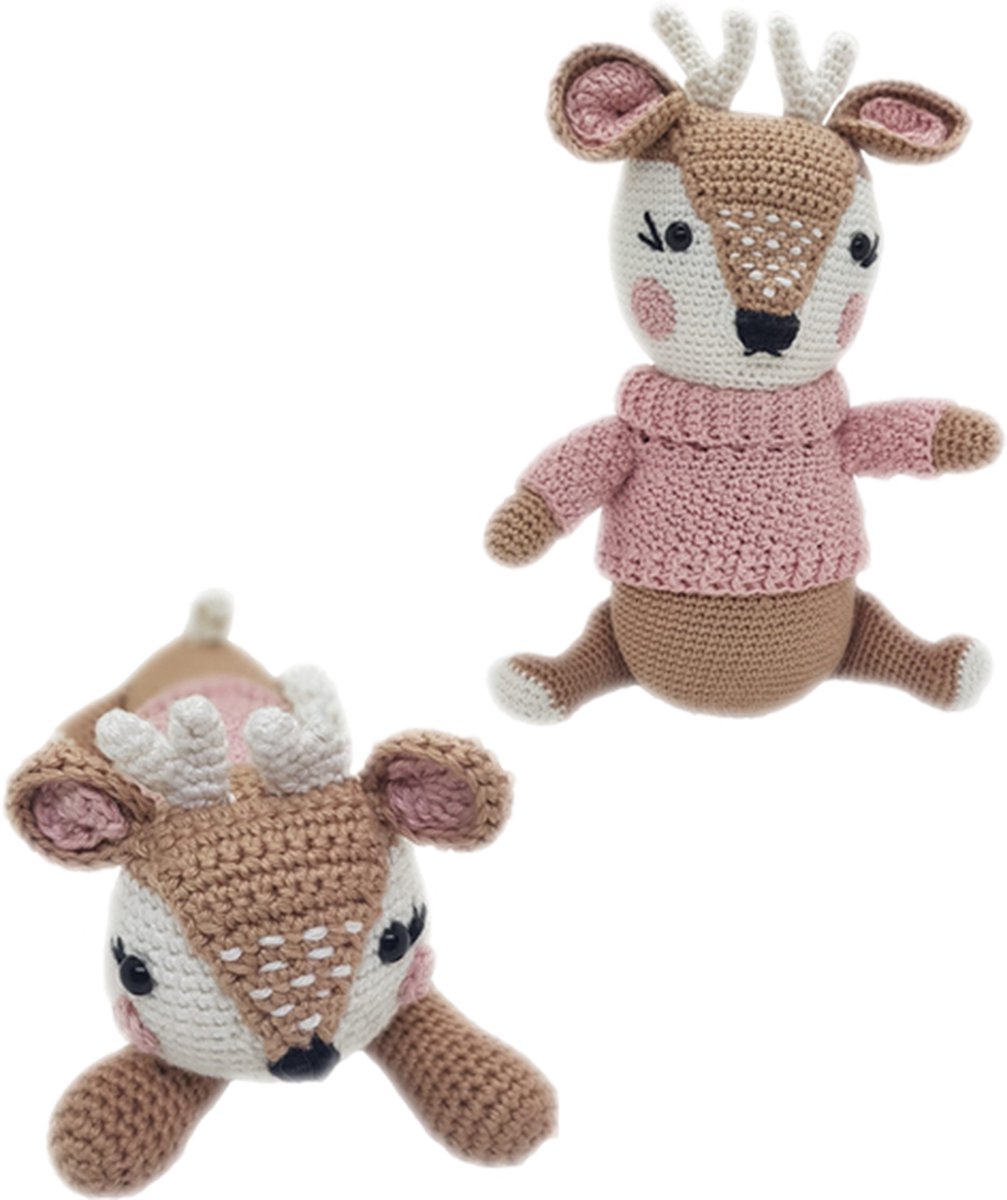 Per il Bambino Knuffel Rendier - Baby - Speelgoed - Kerst - Handgemaakt - Knuffel