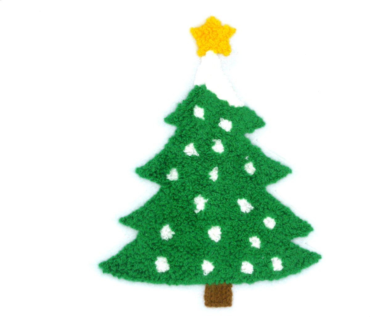 Naai embleem ‘Kerstboom patch’ – stofapplicatie