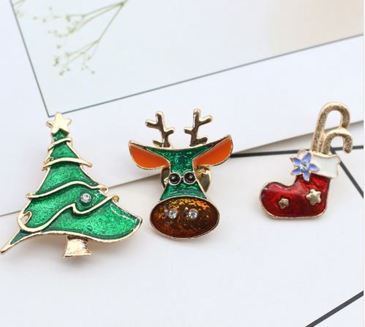 Pin ‘Kerst set (3)’ - stof accessoire en applicatie