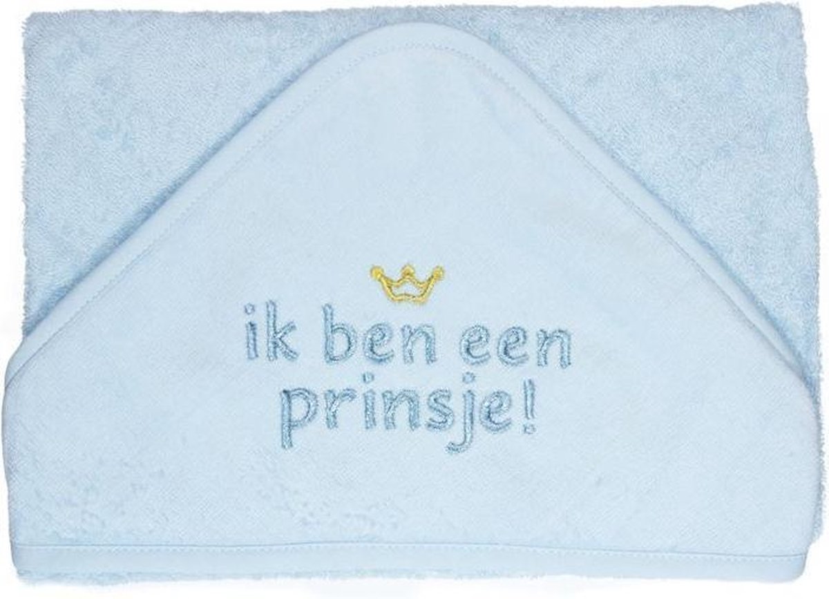 Petit Villain Badcape Ik ben een Prinsje Blauw