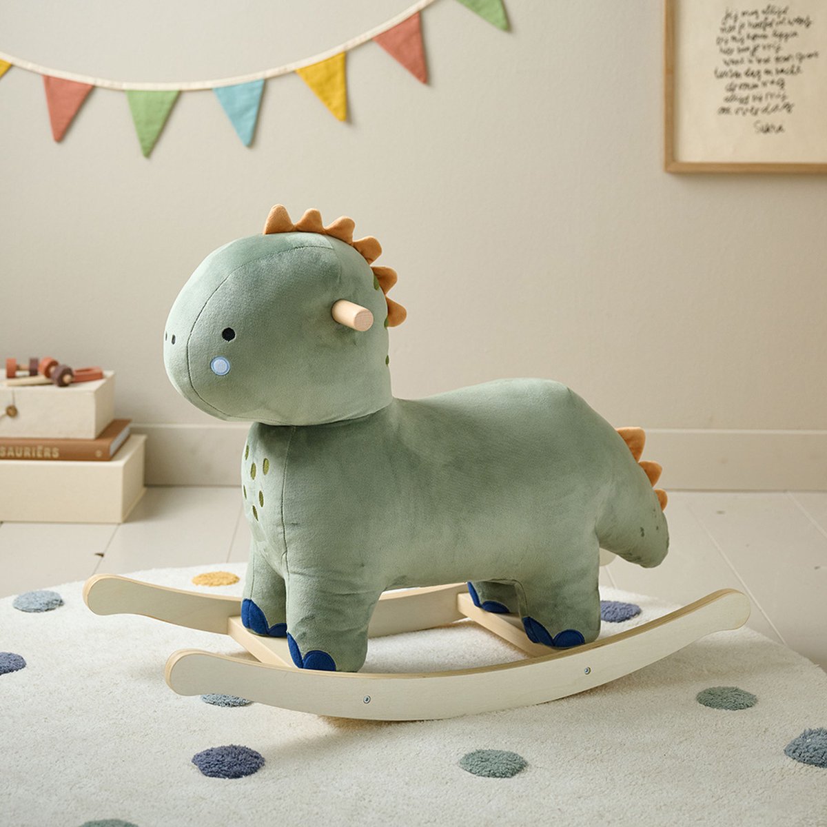 Hobbelpaard Paard Dino – Schommelstoel voor Baby – Hobbeldier Dino