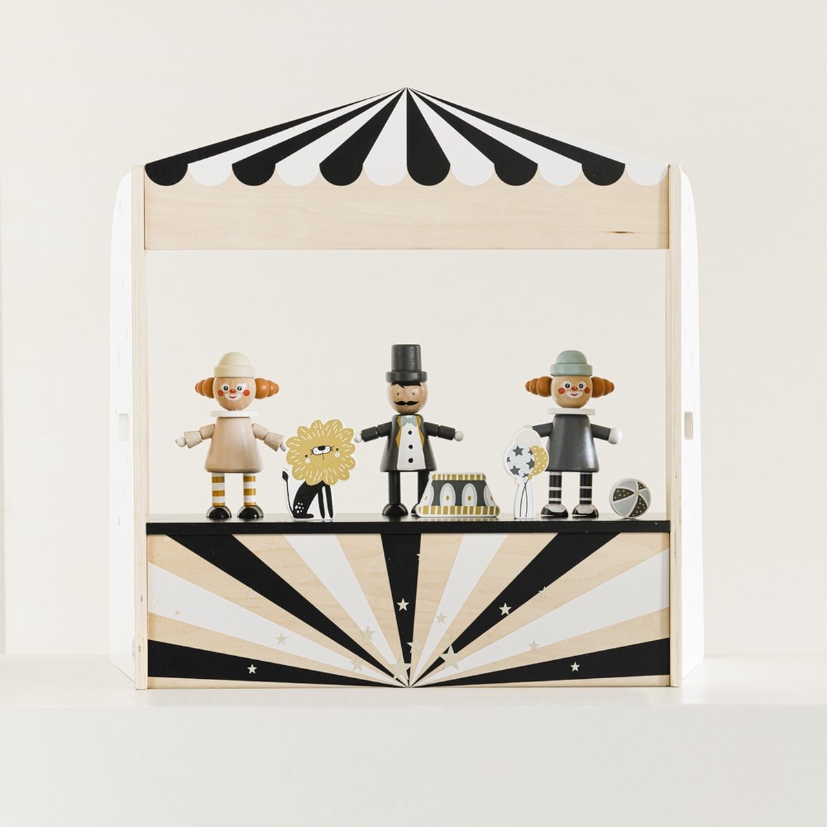 Petite Amélie Houten Speelgoed - Theater Circus - Vanaf 3 jaar - Set van 7 accessoires