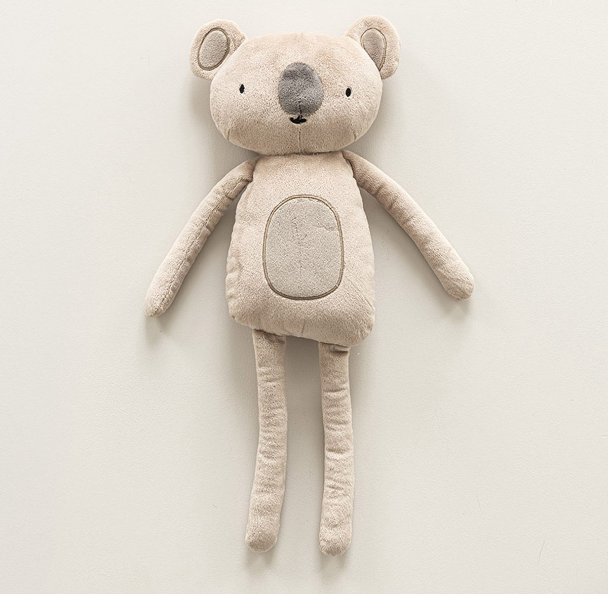 Petite Amélie Pluche knuffel - Koala beer Bao - 50 cm lang - Velvet - Lichtbruin