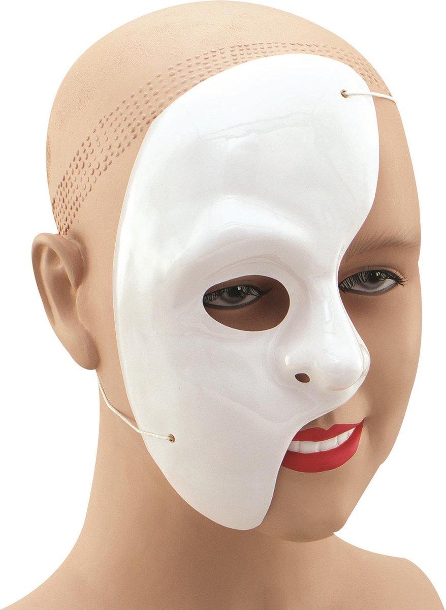 Phantom Of The Opera Unisex Adults Half Face Mask (White)