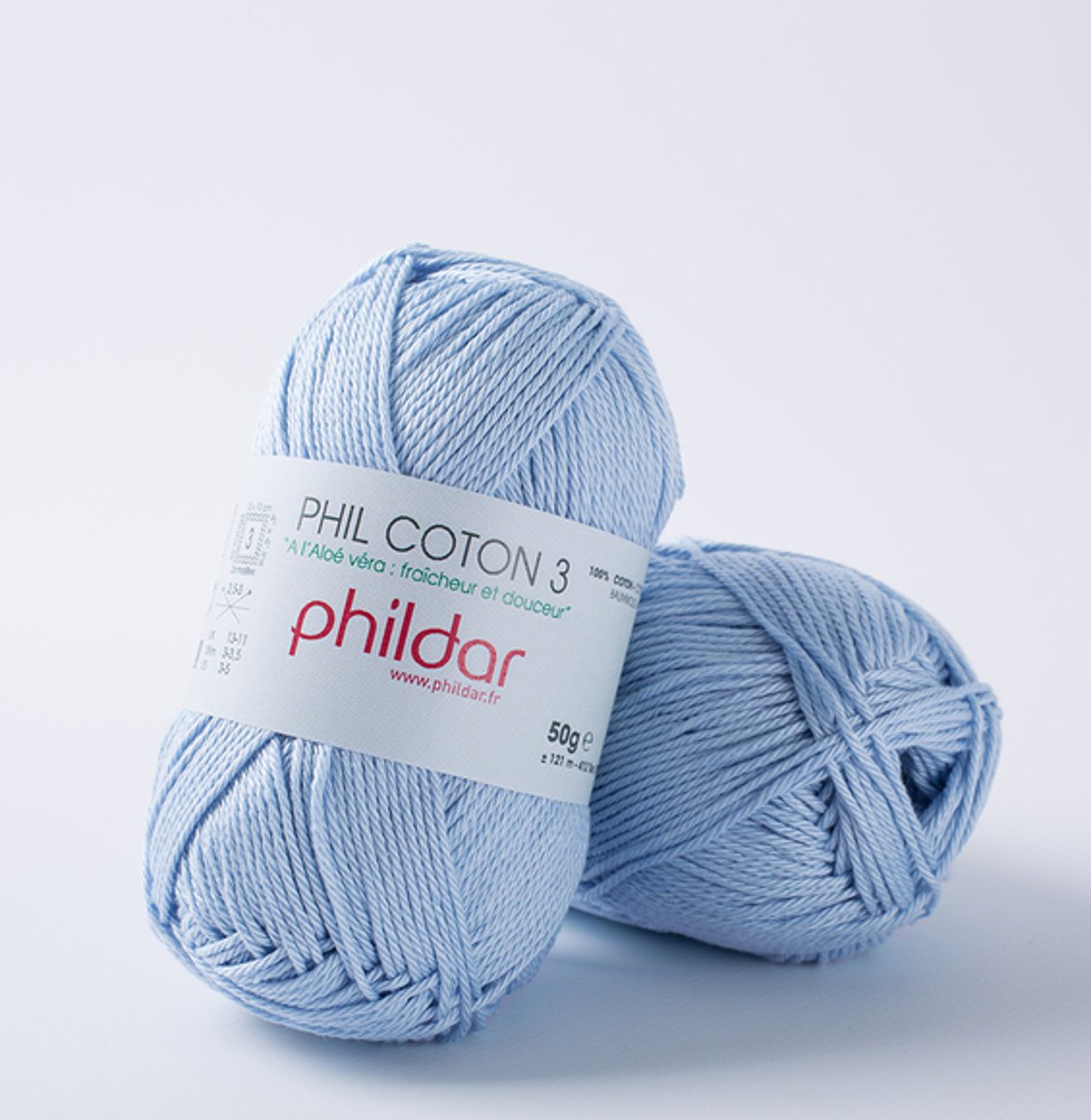 Phildar Phil Coton 3 azur 10 x 50 gram