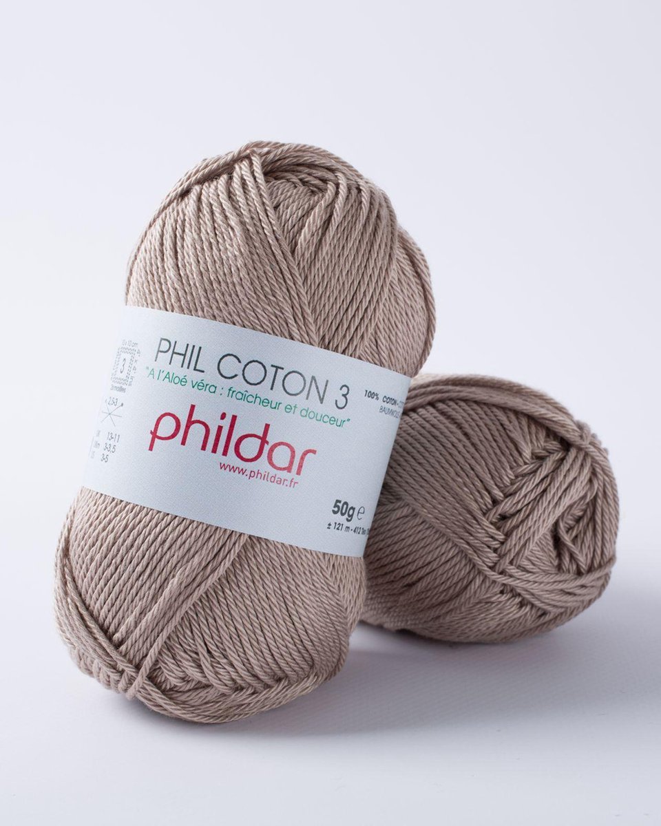 Phildar Phil Coton 3 chanvre Pack 10 x 50 gram