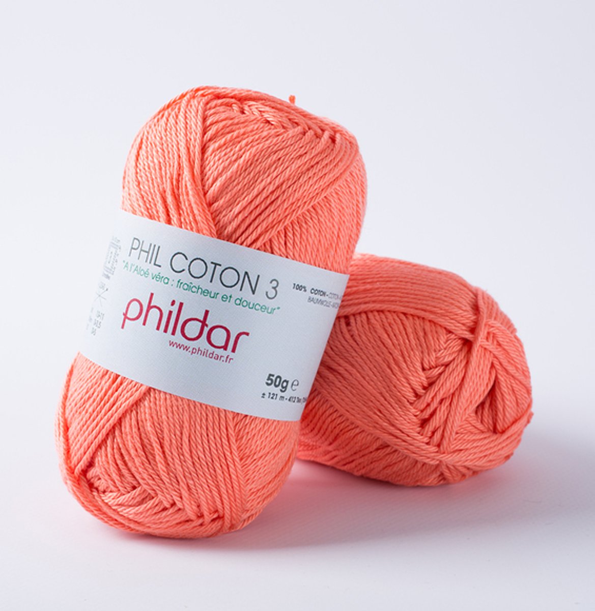 Phildar Phil Coton 3 corail 10 x 50 gram