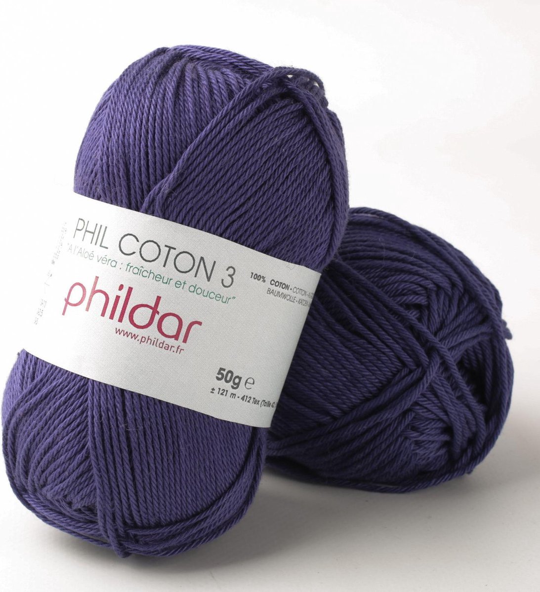 Phildar Phil Coton 3 encre Pack 10 x 50 gram