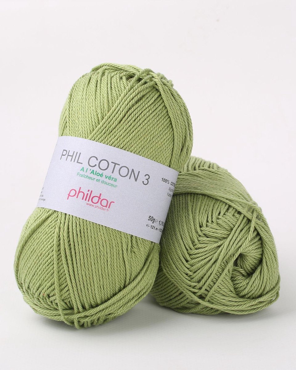 Phildar Phil Coton 3 feuille Pack 10 x 50 gram