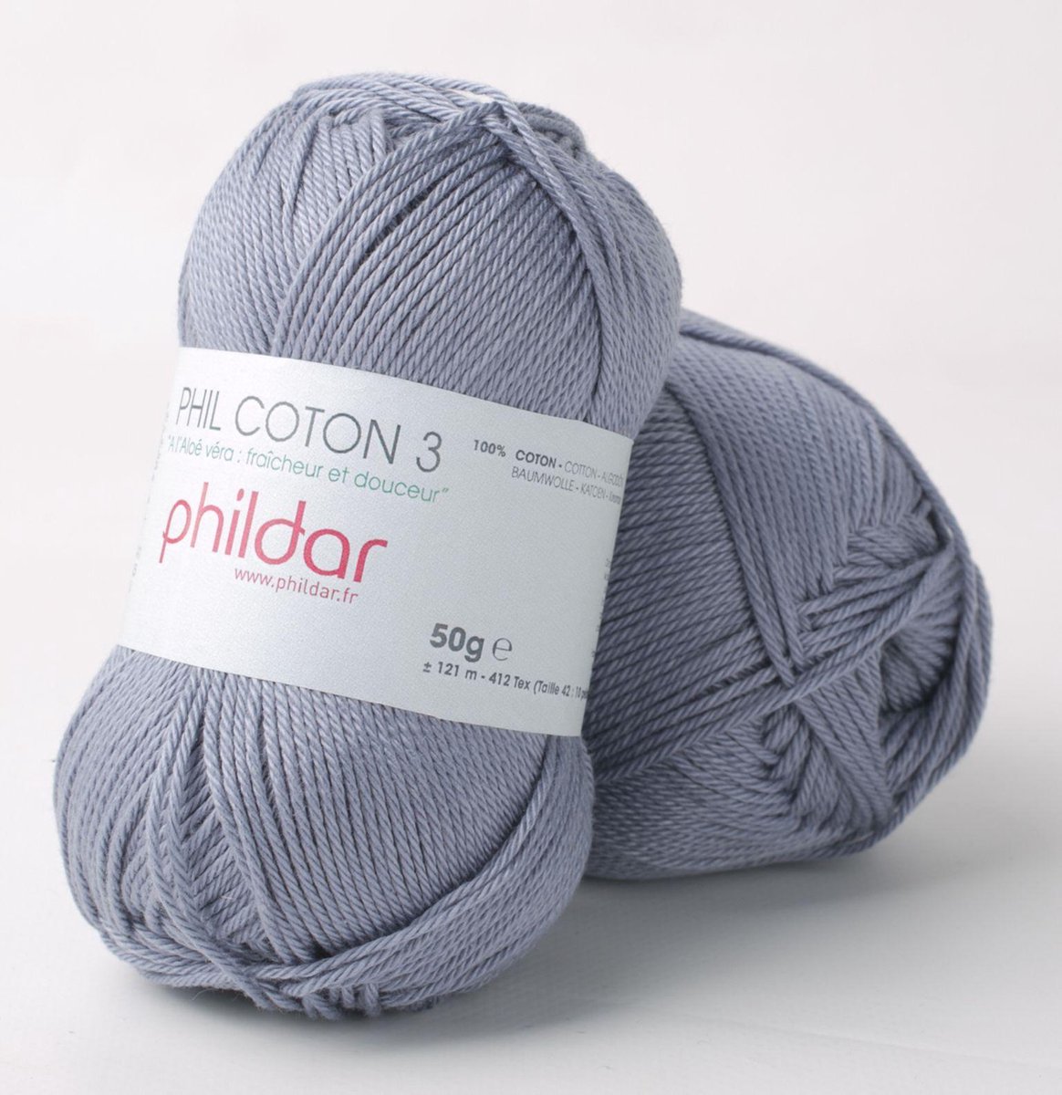 Phildar Phil Coton 3 jeans Pack 10 x 50 gram