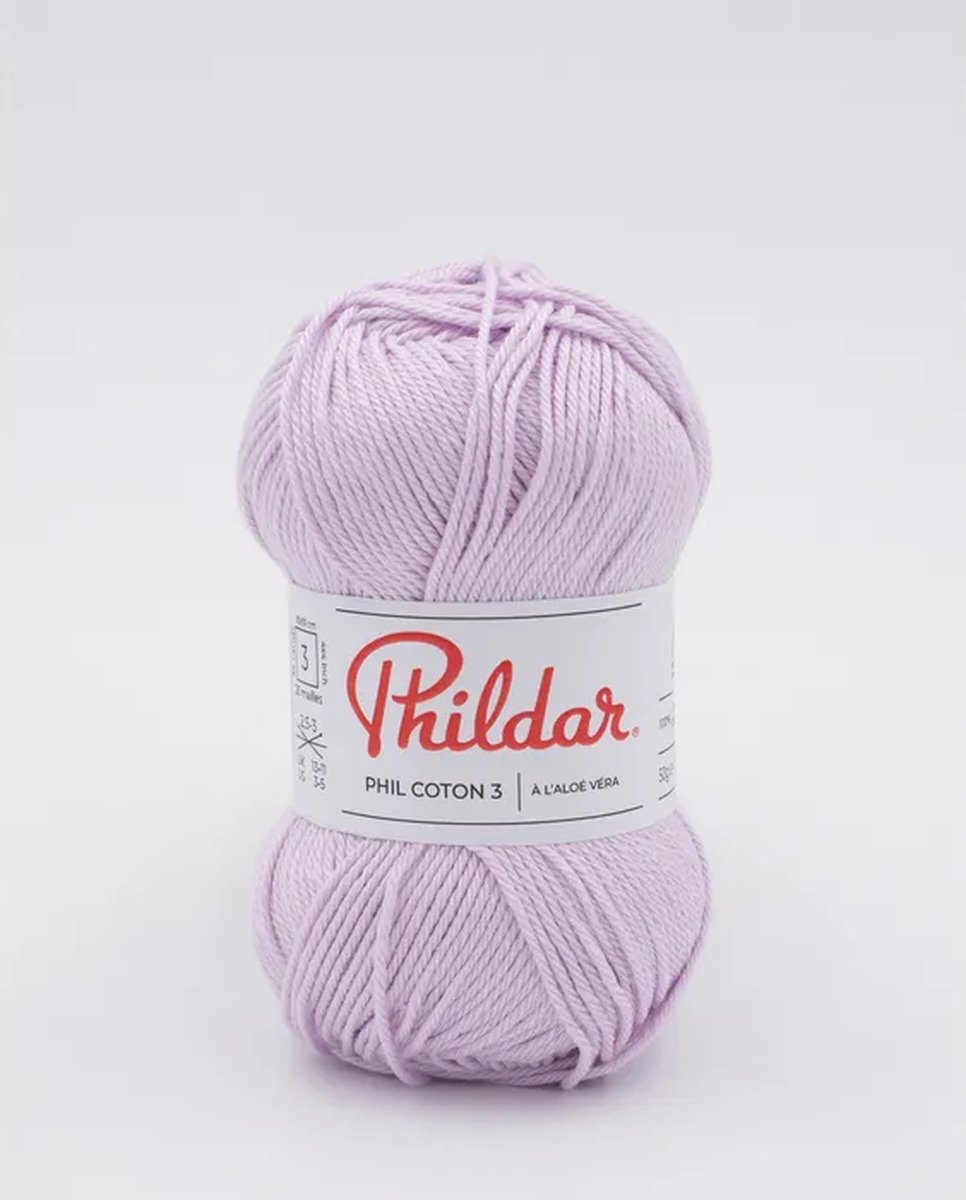 Phildar Phil Coton 3 lilas Pack 10 x 50 gram