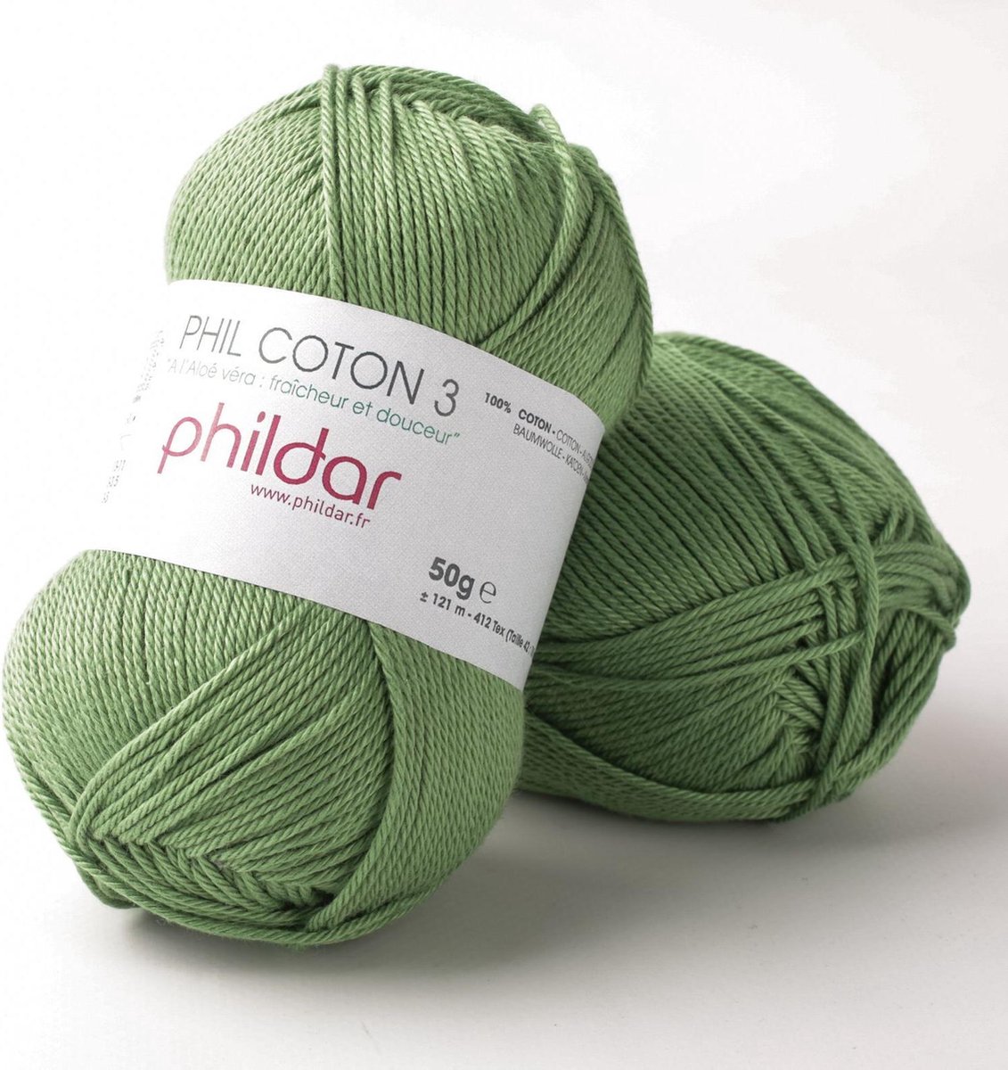 Phildar Phil Coton 3 roseau Pack 10 x 50 gram