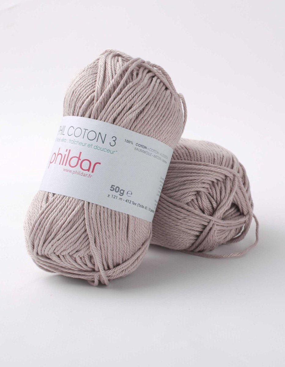 Phildar Phil Coton 3 taupe Pack 10 x 50 gram