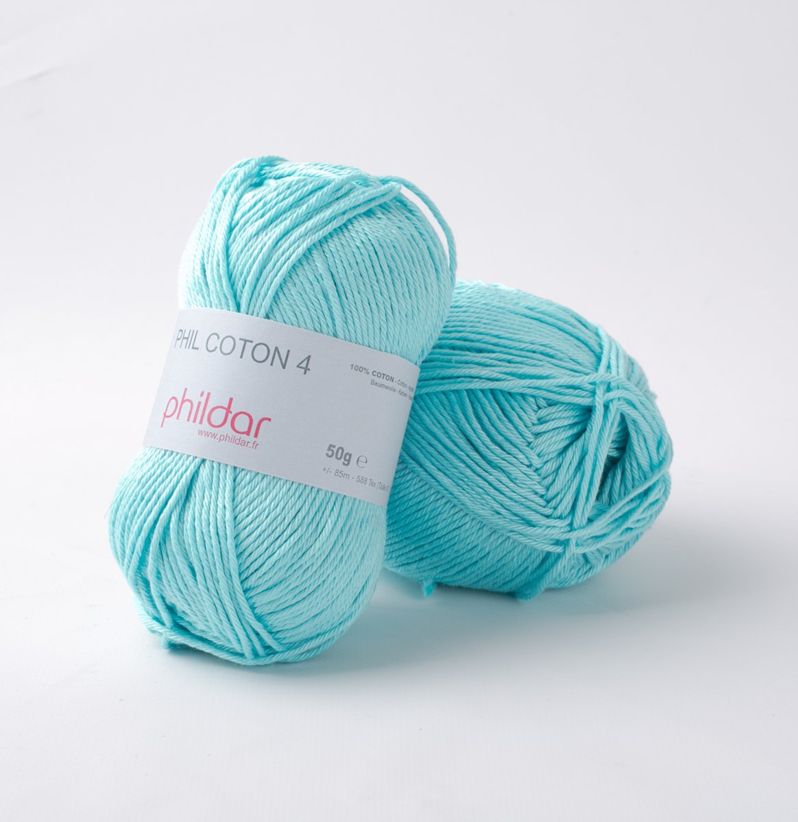 Phildar Phil Coton 4 cyan 10 x 50 gram