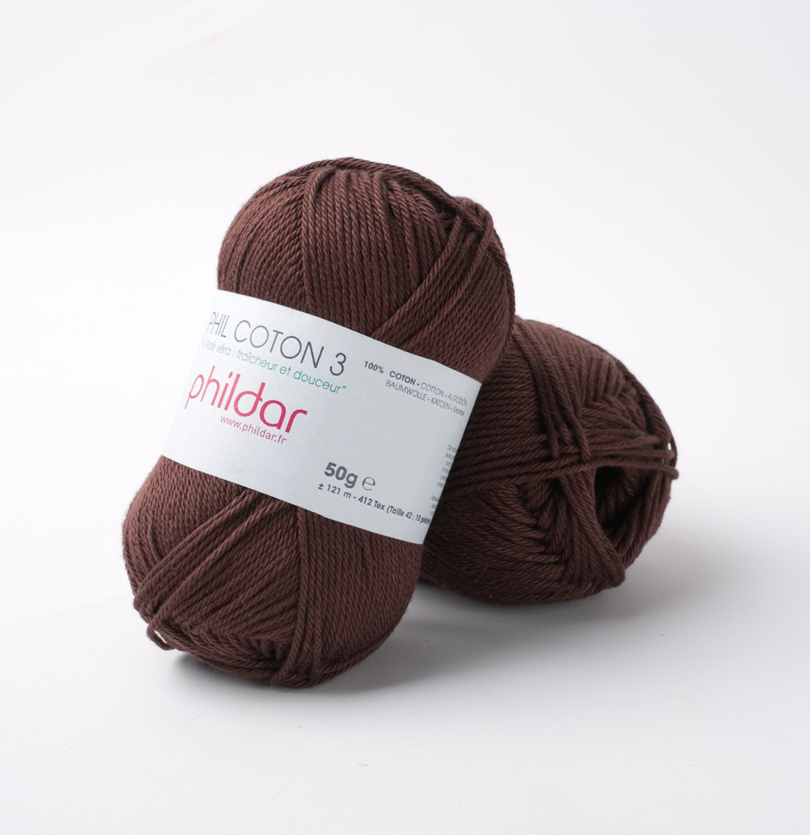 Phildar Phil Coton 4 marron 10 x 50 gram