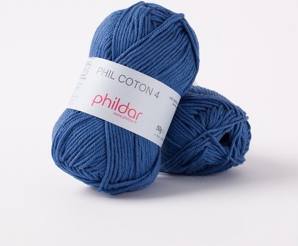 Phildar Phil Coton 4 outremer Pack 10 X 50 gram