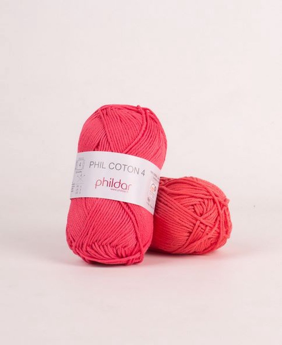 Phildar Phil Coton 4 pink Pack 10 X 50 gram