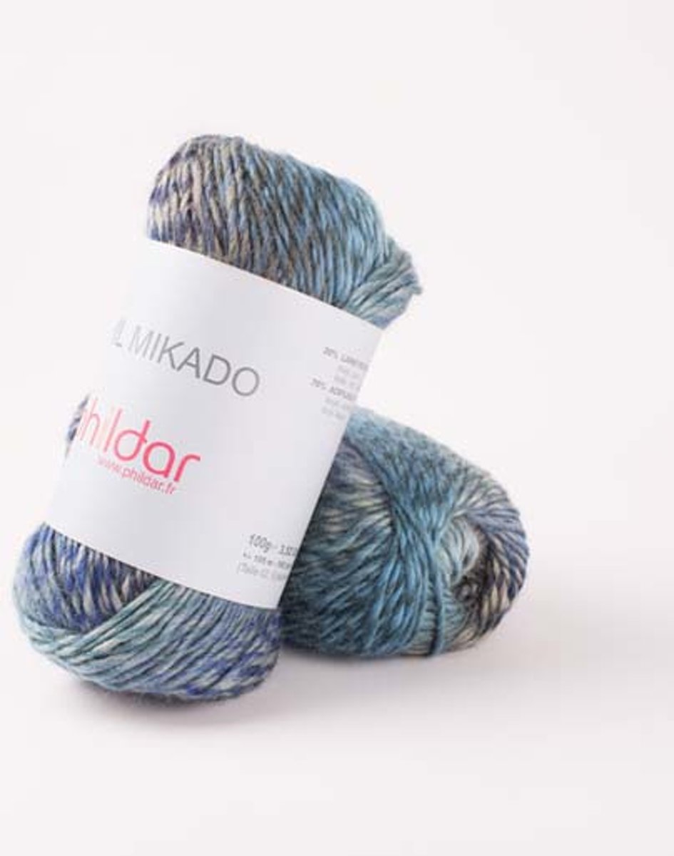 Phildar Phil Mikado 103 - Denim. PAK MET 5 BOLLEN a 100 GRAM. KL.NUM. 110.