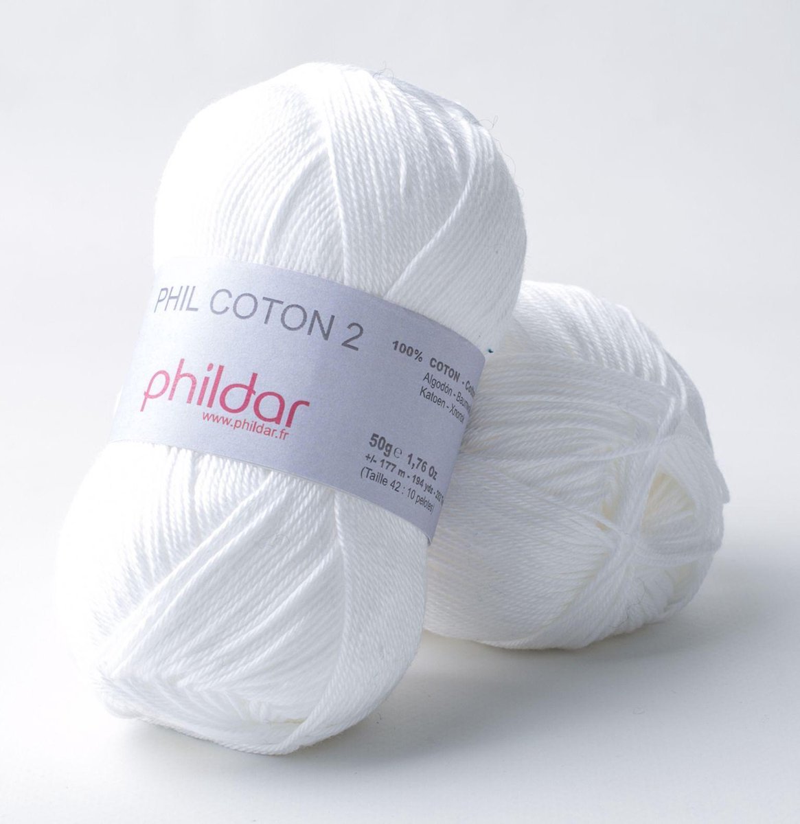 Phildar Phil Phil Coton 2 blanc Pack 10 x 50 gram