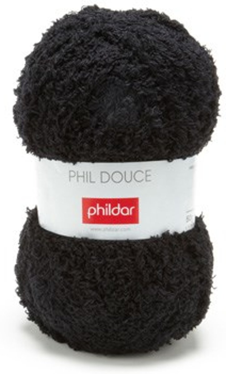 Phildar Phil douce Noir 067. PAK MET 10 BOLLEN a 50 GRAM. KL.NUM. 603.