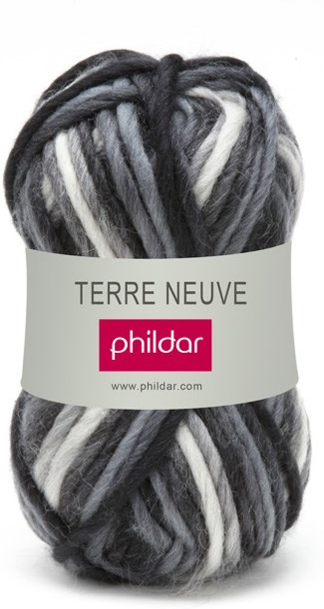 Phildar terre neuve 103 pie . PAK MET 15 BOLLEN a 50 GRAM. KL.NUM. 104. OP=OP