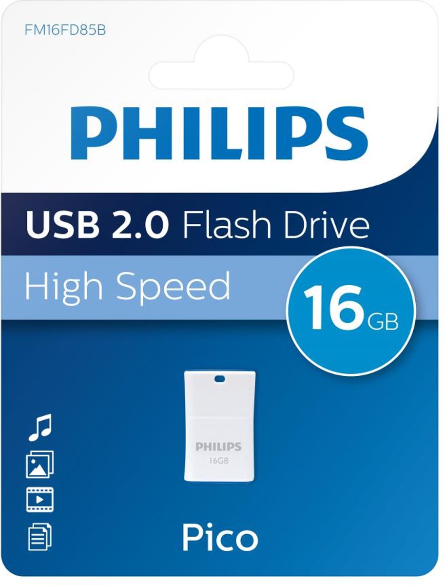 Philips FM16FD85B - USB 2.0 16GB - Pico - Blauw