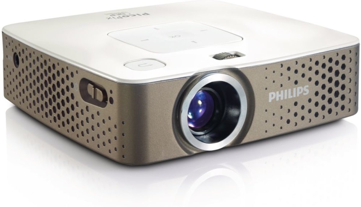 Philips PicoPix 3414 - Mini beamer/projector - WVGA - 100 ANSI-lumen - Wit