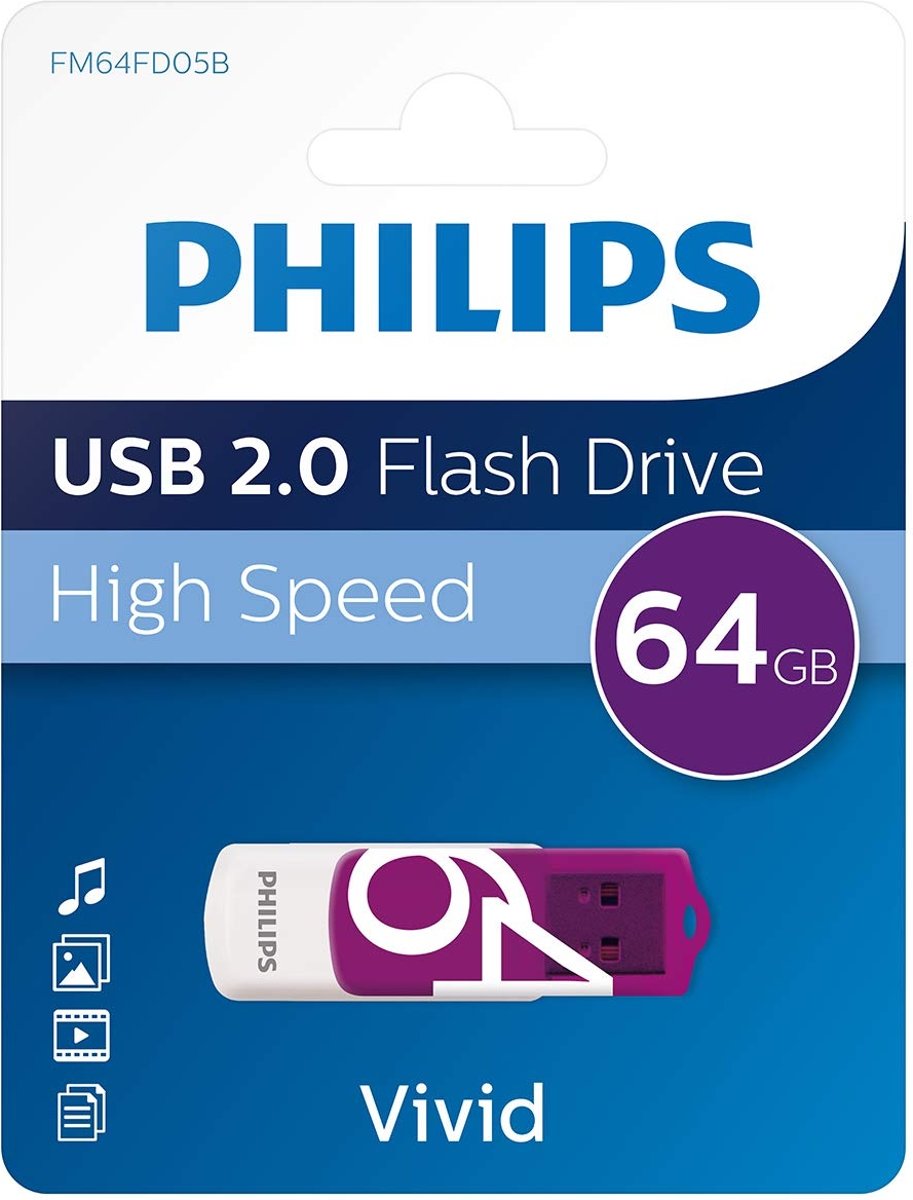 Philips USB flash drive Vivid Edition 64GB, USB2.0