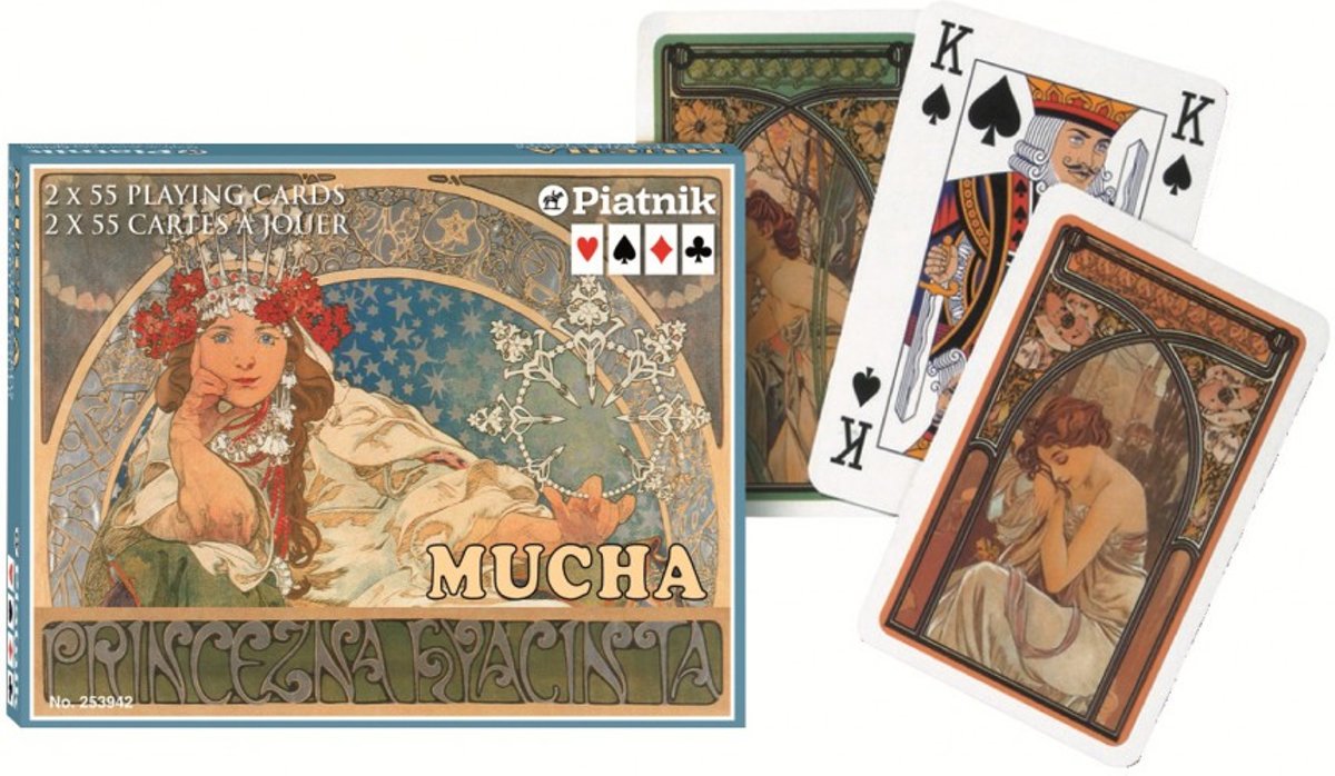 Mucha Hyacinta Speelkaarten - Double Deck