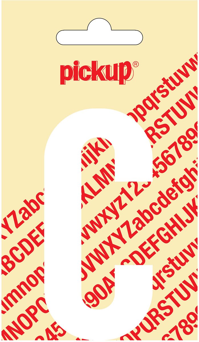 Pickup Plakletter Nobel Wit 120mm 