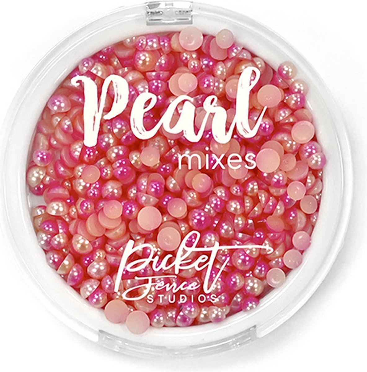 Gradient Flatback Pearls Bright Pink & Coral (PM-100)