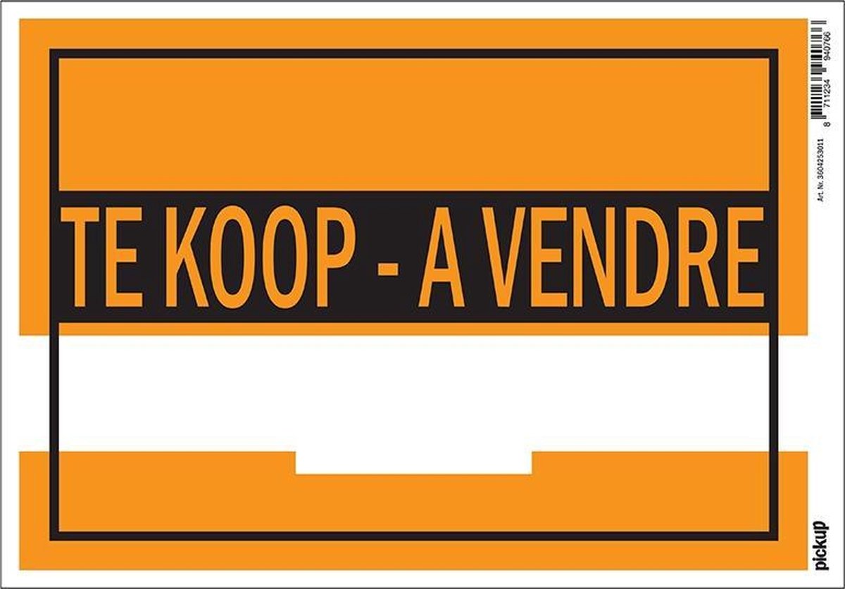 Pickup affiche kunststof 23x33 cm - Te Koop A Vendre