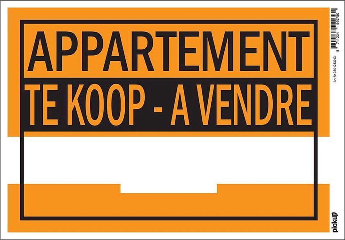 Pickup affiche kunststof 23x33 cm - appartementTe Koop A Vendre