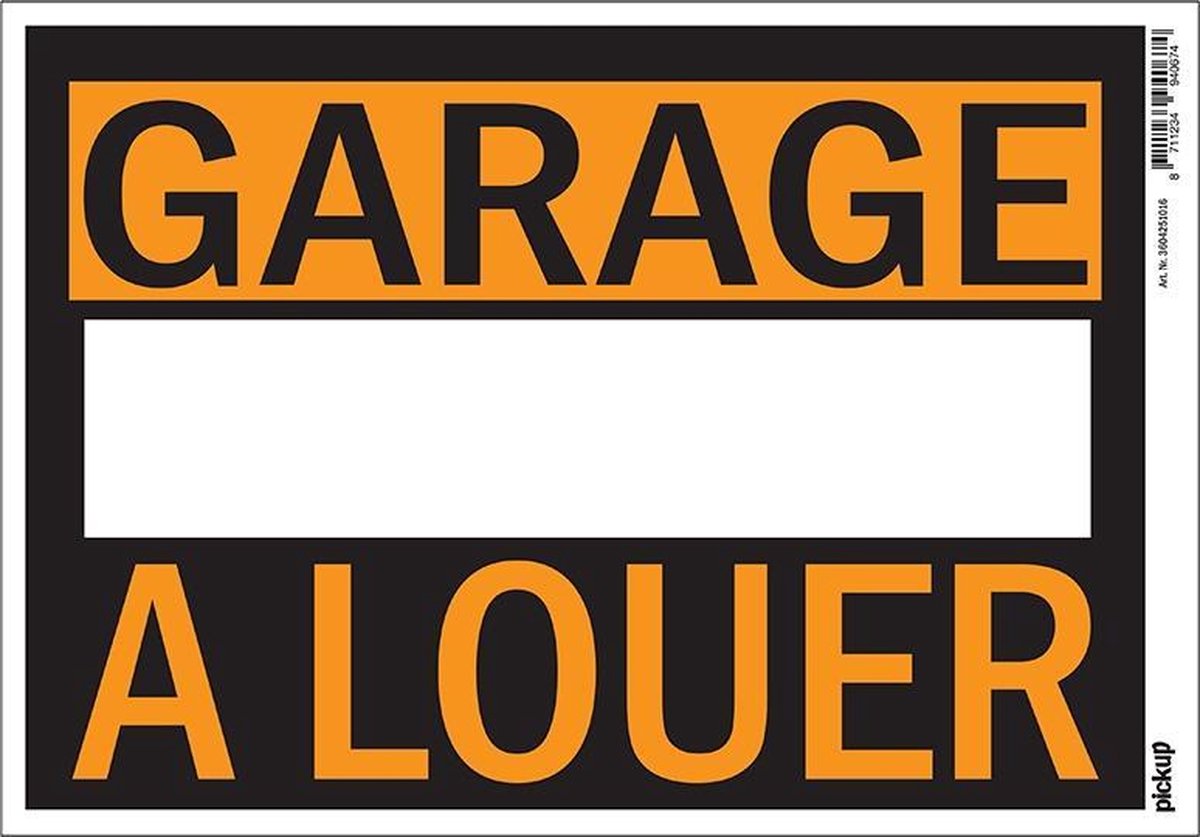 Pickup affiche plastique 23x33 cm - Garage A Louer