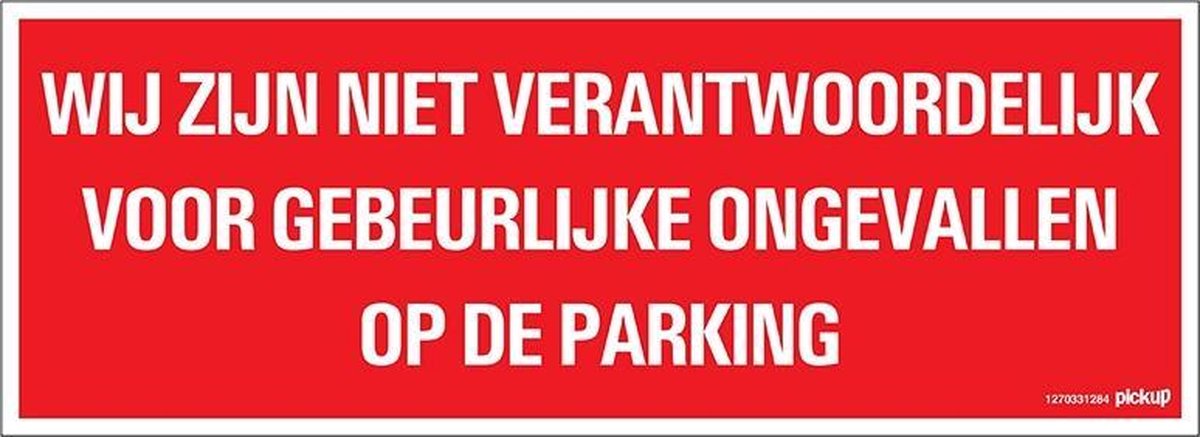 Pickup bord 33x12 cm - Wij zijn niet verantwoordelijk voor